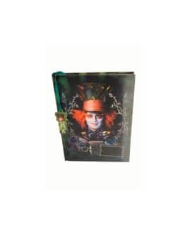 Alice au pays des merveilles cahier effet 3D Chapelier Fou