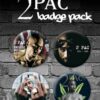 Tupac Shakur pack 4 pins