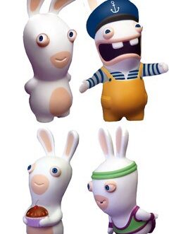 Les Lapins Crétins  figurine anti-stress 12 cm