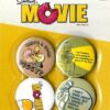 Simpsons The Movie pack 4 badges Homer