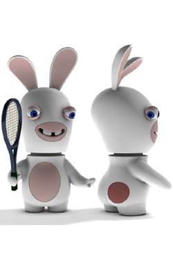 Les Lapins Crétins pack 2 statuettes Bobble Head Tennis 18 cm