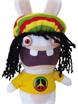 Les Lapins Crétins peluche beanie Rasta 18 cm