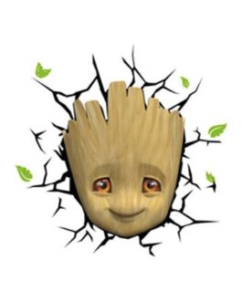 Marvel lampe 3D LED Baby Groot Face 3D