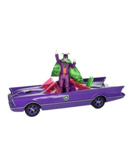 DC Retro figurine avec voiture Batman 66 Batmobil with Joker (Gold Label)