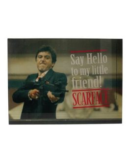 Scarface Affiche en verre Say Hello 40 x 30 cm
